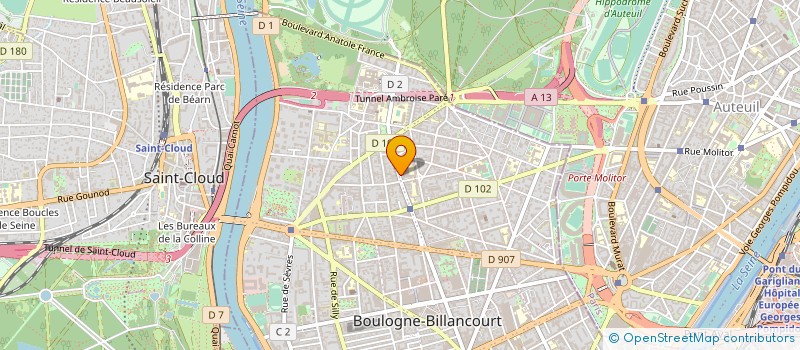 localisation de l'entreprise MADAME LISE HATTON à BOULOGNE-BILLANCOURT