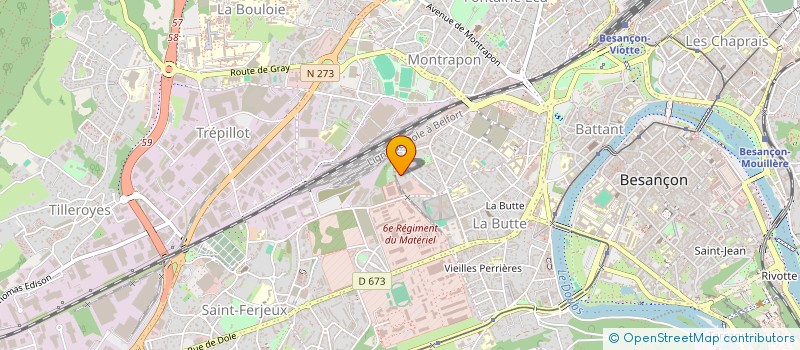 localisation de l'entreprise MADAME LISE JACQUEMIN  BESANCON