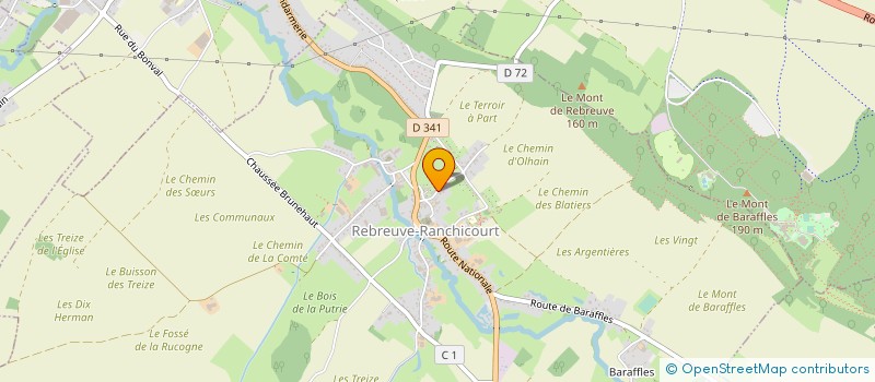 localisation de l'entreprise MADAME LISE KROLL  REBREUVE-RANCHICOURT