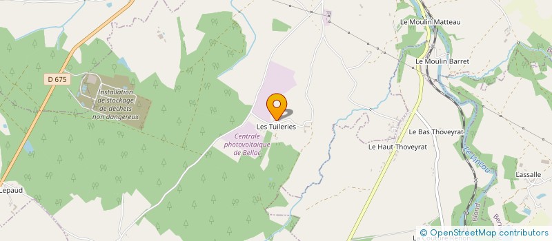 localisation de l'entreprise MADAME LISE LAPELLETRIE  BELLAC