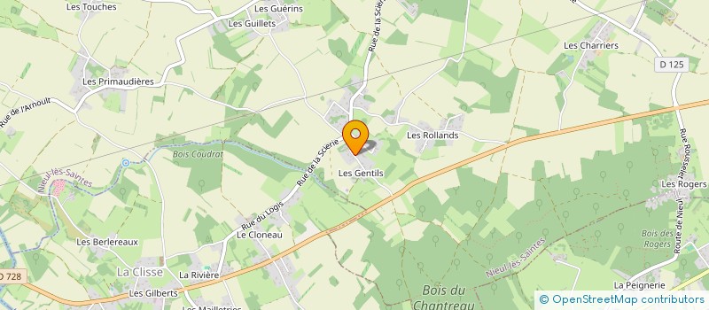 localisation de l'entreprise MADAME LISE LEBOURGEOIS  NIEUL-LES-SAINTES