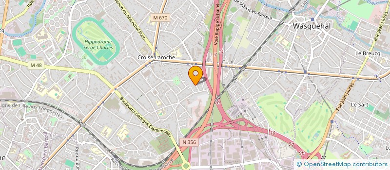 localisation de l'entreprise MADAME LISE LEFEBVRE à MARCQ-EN-BARŒUL