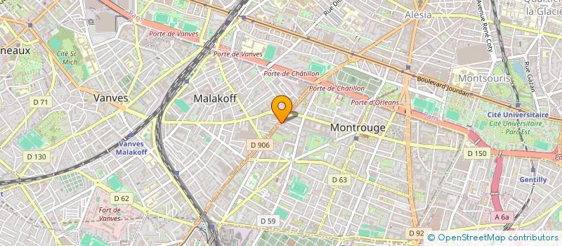 localisation de l'entreprise MADAME LISE PASTEUR  MONTROUGE