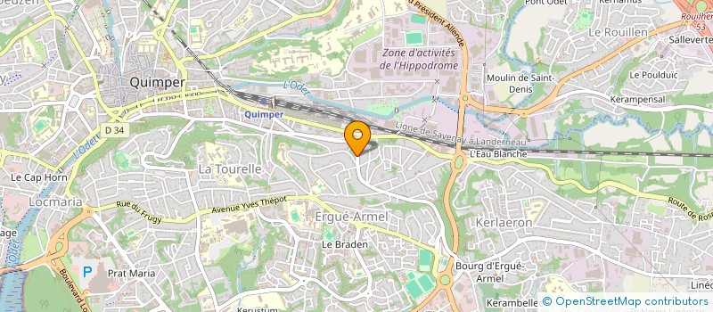 localisation de l'entreprise MADAME LISE TANGUY à QUIMPER