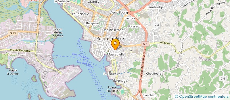 localisation de l'entreprise MADAME LISETTE TAYAMOUTOU  POINTE A PITRE