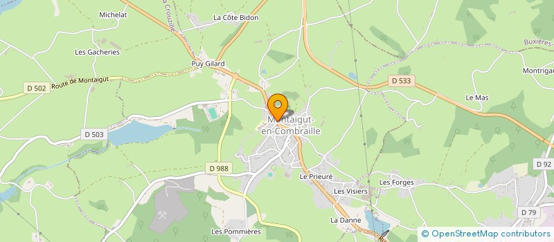 localisation de l'entreprise MADAME LISETTE WIJTMANS  MONTAIGUT-EN-COMBRAILLE