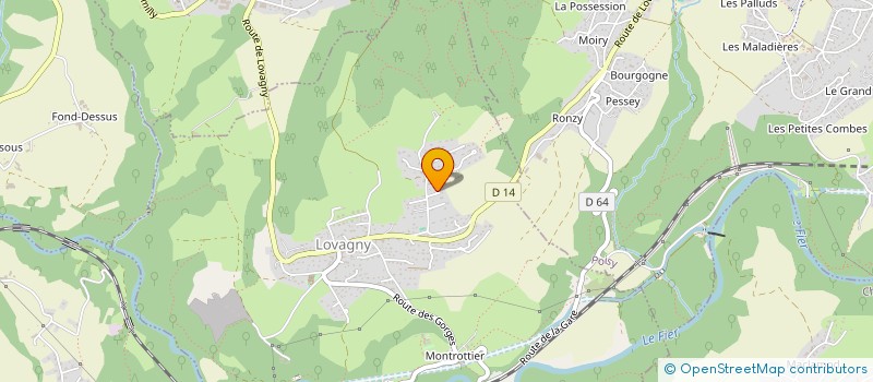 localisation de l'entreprise MADAME LISIANE GILLE  LOVAGNY