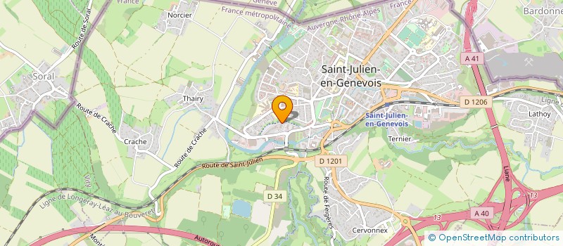 localisation de l'entreprise MADAME LISON LORMAND à SAINT-JULIEN-EN-GENEVOIS
