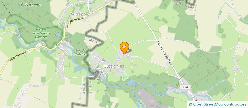 localisation de l'entreprise MADAME LIZ LEFEBVRE  GUSSIGNIES