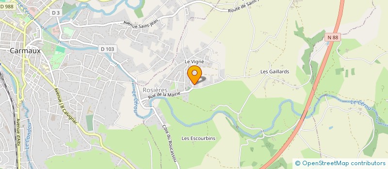 localisation de l'entreprise MADAME LORANE BACHELIER à ROSIERES