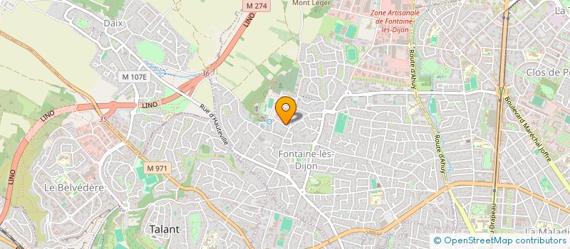 localisation de l'entreprise MADAME LORENE MARTIN  FONTAINE-LES-DIJON