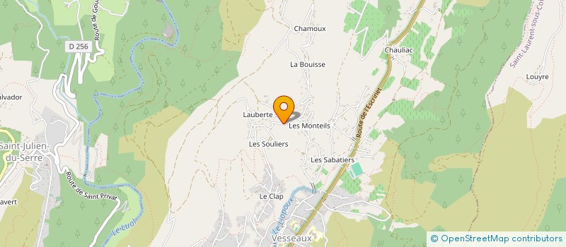 localisation de l'entreprise MADAME LORETTA MEYSSONNIER  VESSEAUX