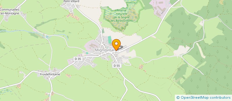 localisation de l'entreprise MADAME LORETTE DARSIN  MIGNOVILLARD