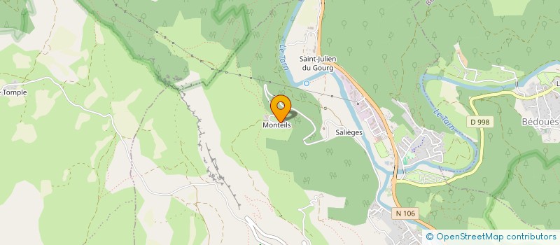 localisation de l'entreprise MADAME LORETTE REYNIER  FLORAC TROIS RIVIERES