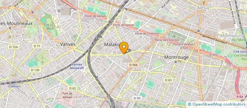 localisation de l'entreprise MADAME LORIANE GENRE-GRANDPIERRE  MALAKOFF