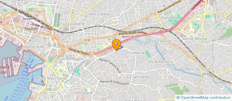 localisation de l'entreprise MADAME LORIANE MAZINGUE  TOULON