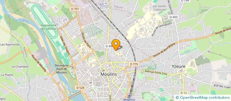 localisation de l'entreprise MADAME LORIANE POBELLE  MOULINS