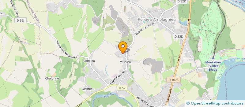 localisation de l'entreprise MADAME LORINE PAUGET  PORCIEU-AMBLAGNIEU