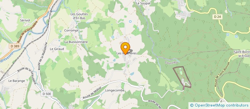 localisation de l'entreprise MADAME LORINE VOLAY  COURZIEU