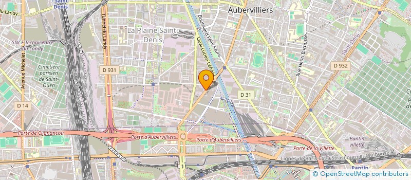 localisation de l'entreprise MADAME LORRAINE AIZHEN ZHENG  AUBERVILLIERS