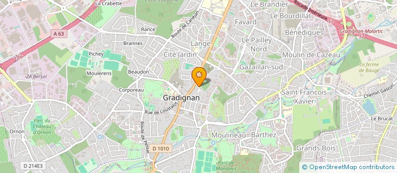 localisation de l'entreprise MADAME LORRAINE BOURDONCLE  GRADIGNAN