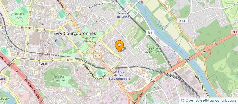 localisation de l'entreprise MADAME LORRAINE EALE YENGA  EVRY-COURCOURONNES