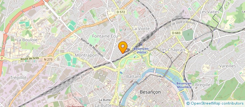 localisation de l'entreprise MADAME LORRAINE HATIER à BESANCON