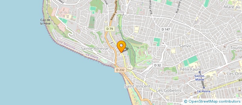 localisation de l'entreprise MADAME LORRIE QUAGHEBEUR  SAINTE-ADRESSE