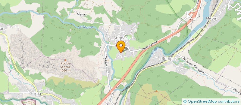 localisation de l'entreprise MADAME LORY GUERET à ARIGNAC