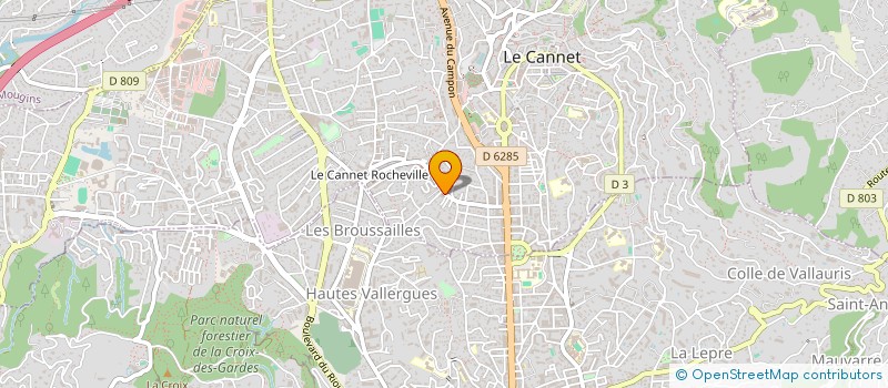 localisation de l'entreprise MADAME LORYNE PAULET  LE CANNET