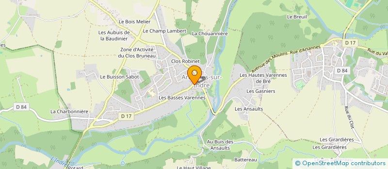 localisation de l'entreprise MADAME LOU LESPRIT  ARTANNES-SUR-INDRE