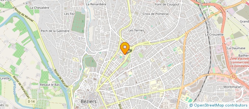 localisation de l'entreprise MADAME LOUDMILA KULAKOVA  BEZIERS