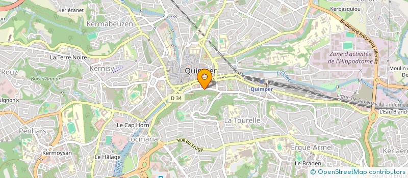 localisation de l'entreprise MADAME LOUENN LE CALVEZ  QUIMPER