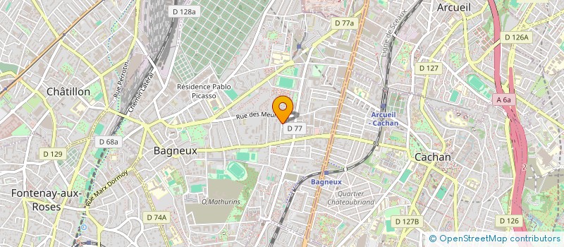 localisation de l'entreprise MADAME LOUISE-ALICE VERET à BAGNEUX