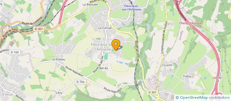 localisation de l'entreprise MADAME LOUISE BELOT  FLEURIEUX-SUR-L'ARBRESLE