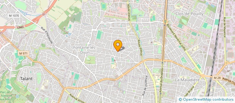 localisation de l'entreprise MADAME LOUISE BRIOT  FONTAINE-LES-DIJON