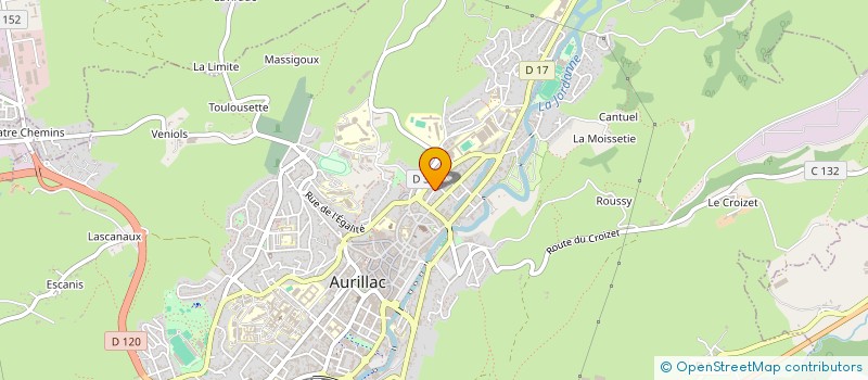 localisation de l'entreprise MADAME LOUISE CAREL à AURILLAC