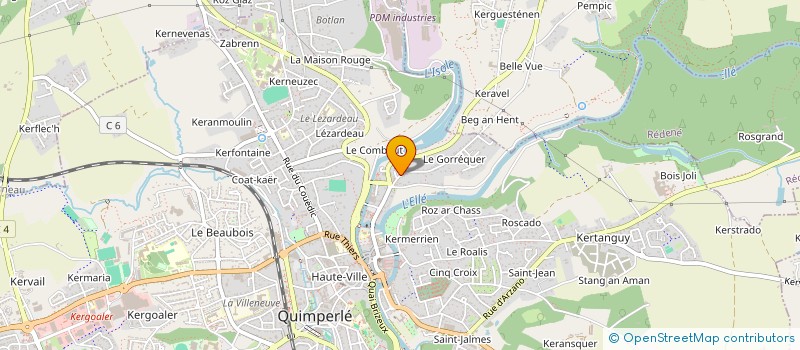 localisation de l'entreprise MADAME LOUISE CARNOY  QUIMPERLE