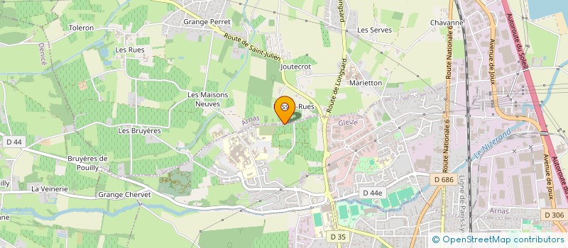 localisation de l'entreprise MADAME LOUISE DE PESSEMIER  ARNAS