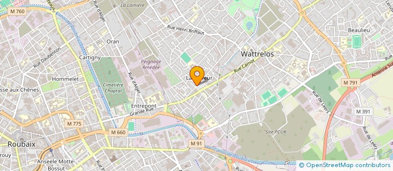 localisation de l'entreprise MADAME LOUISE GUILLAUME  WATTRELOS