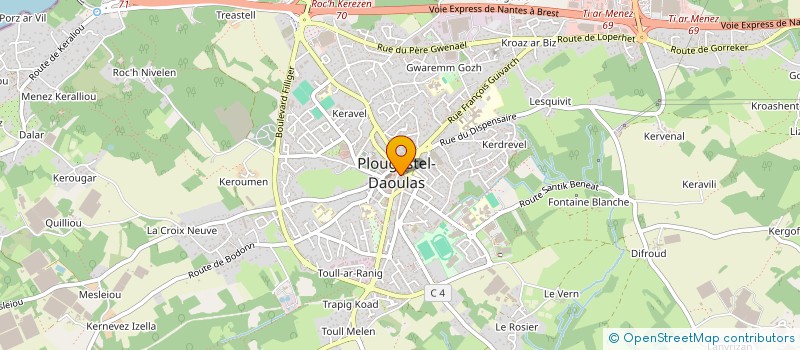 localisation de l'entreprise MADAME LOUISE GUILLOU  PLOUGASTEL-DAOULAS