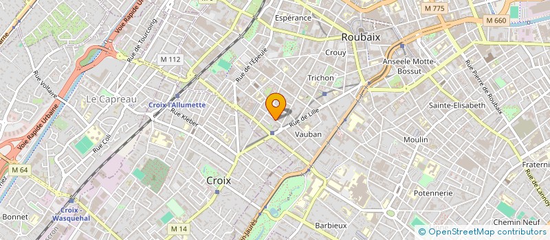 localisation de l'entreprise MADAME LOUISE HONORE à ROUBAIX
