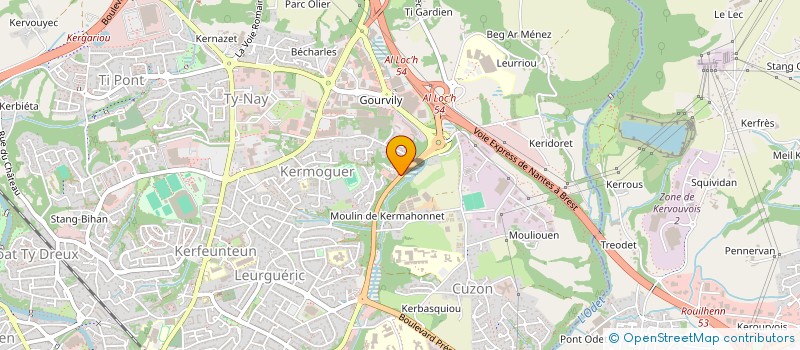 localisation de l'entreprise MADAME LOUISE L'HELGOUAC'H  QUIMPER