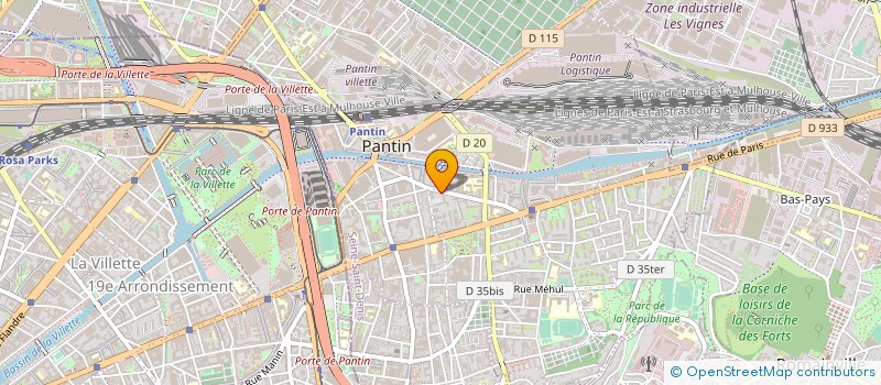 localisation de l'entreprise MADAME LOUISE MARIE KERR  PANTIN