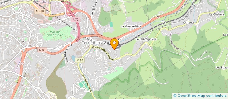 localisation de l'entreprise MADAME LOUISE MAZEYRAT  SAINT-ETIENNE