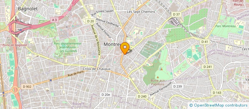 localisation de l'entreprise MADAME LOUISE MERCADIER  MONTREUIL