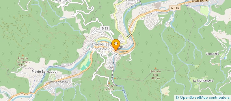 localisation de l'entreprise MADAME LOUISE PUJOLAR  AMELIE-LES-BAINS-PALALDA