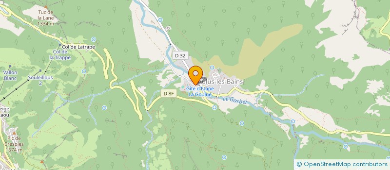 localisation de l'entreprise MADAME LOUISE RATINET à AULUS-LES-BAINS