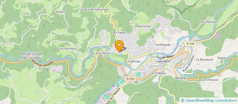 localisation de l'entreprise MADAME LOUISE SALLES  LAMASTRE