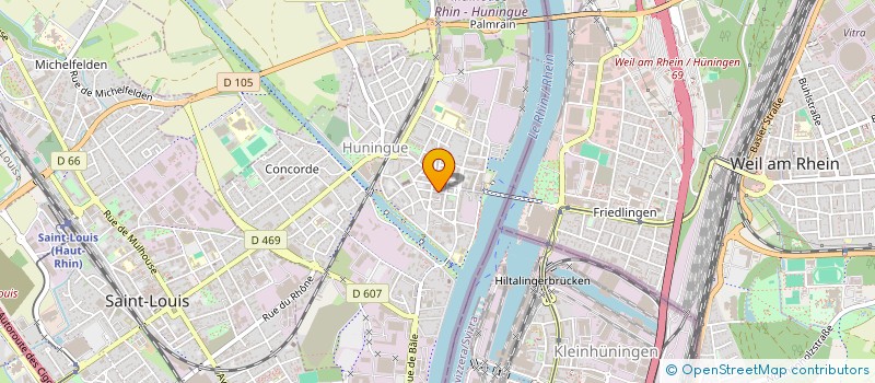 localisation de l'entreprise MADAME LOUISE WERSINGER  HUNINGUE